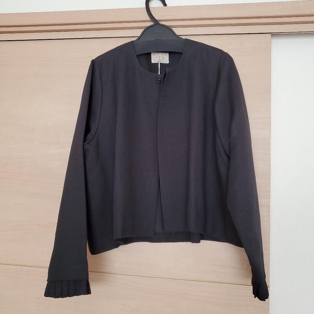 中川政七商店　重ね襞のワンピース&ジャケット　黒　フォーマル