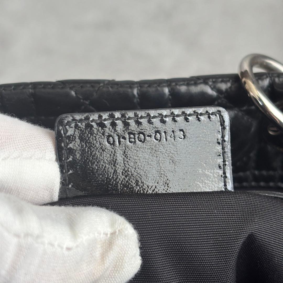 美品 Christian Dior カナージュ パナレア トートバッグ エナメル