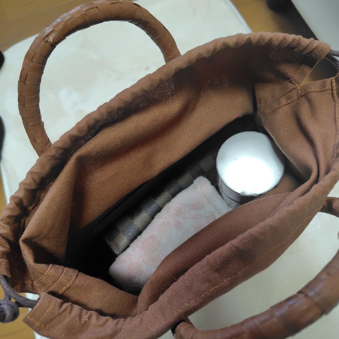 山葡萄かごバッグ　 巾着付き