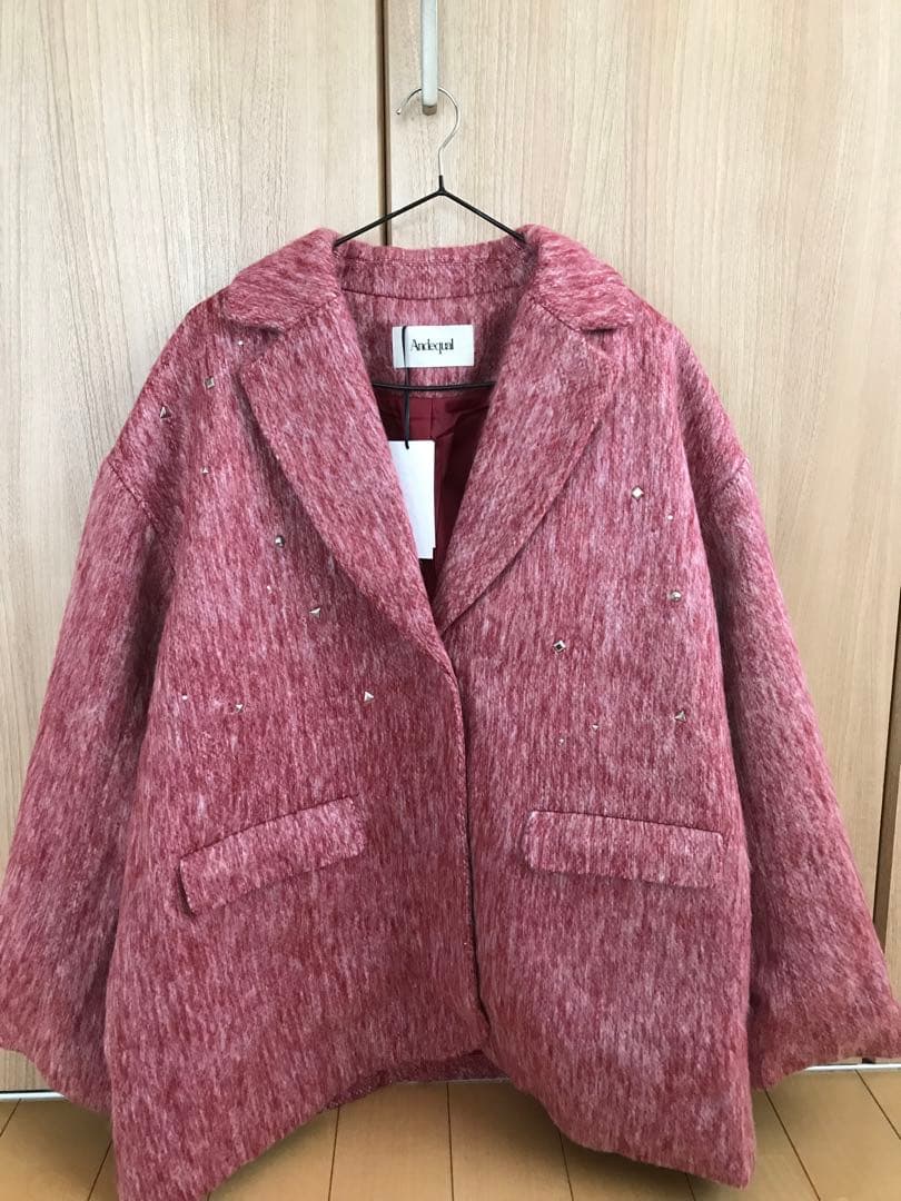 ジャケット・アウター Andequal(shaggy studs coat jacket)