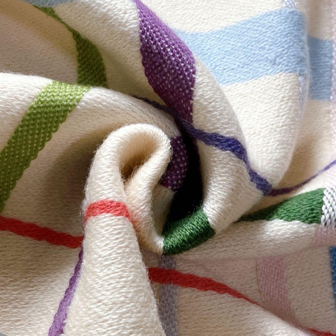 ジョンストンズ 良品 スコットランド製 メリノウール100% マフラー ベージュ