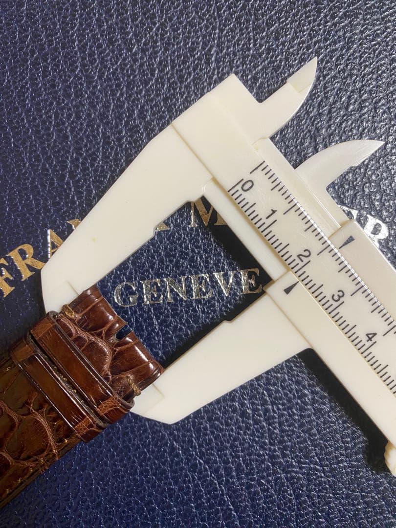 24mm フランクミュラー 純正 ブラウン クロコ ストラップ ベルト