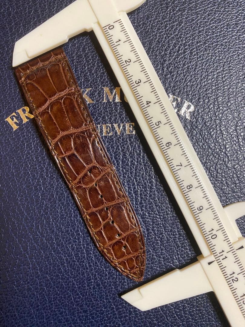 24mm フランクミュラー 純正 ブラウン クロコ ストラップ ベルト