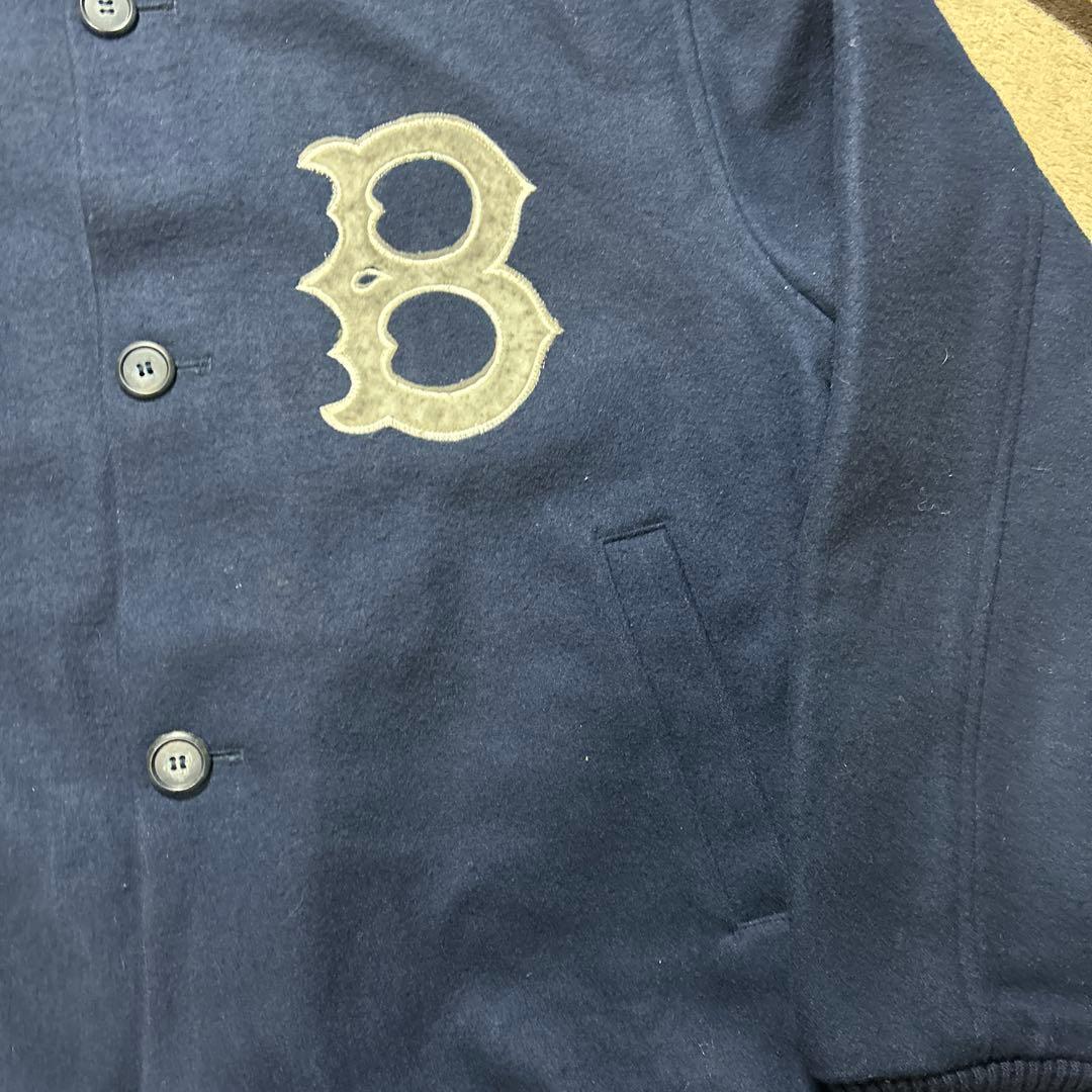 Hemlockオールド ニグロリーグ 美品90s スタジャン B刺繍