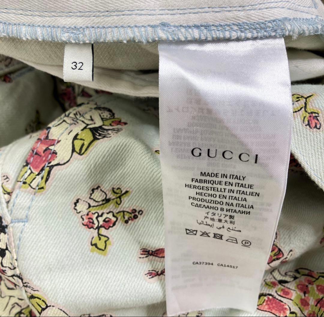 GUCCI2019AWファッションショー限定品　花柄プリントパンツ 32