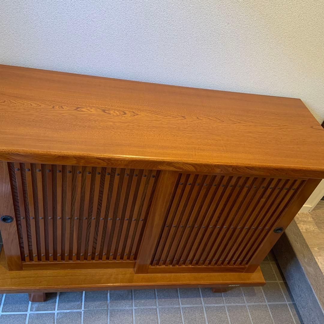 【かりん】シューズボックス　シューズラック　木製下駄箱　十万石印