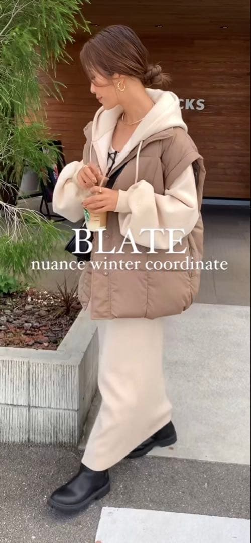 BLATE 2WAY袖取り外し中綿ブルゾン・mii