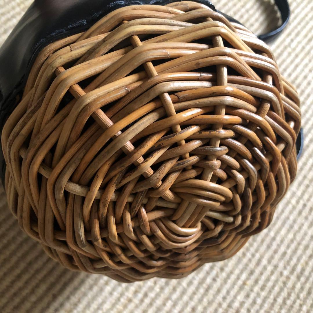 エバゴス オイルレザー 巾着型 ショルダーバッグ 20周年チャーム ebagos