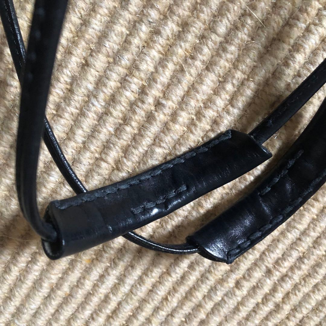 エバゴス オイルレザー 巾着型 ショルダーバッグ 20周年チャーム ebagos