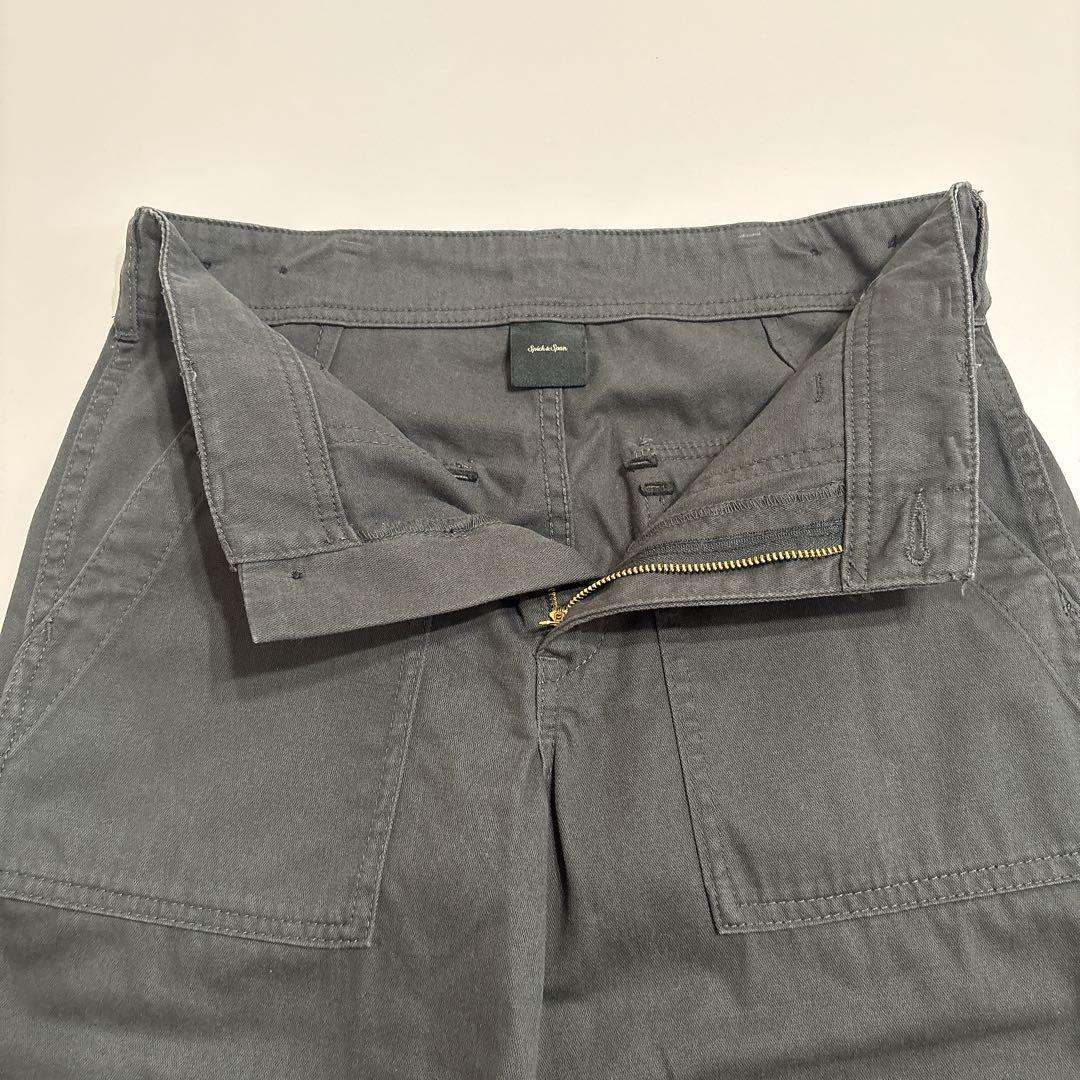 25AW スピックアンドスパン ルーズベイカーパンツ グレー 38 チャコール