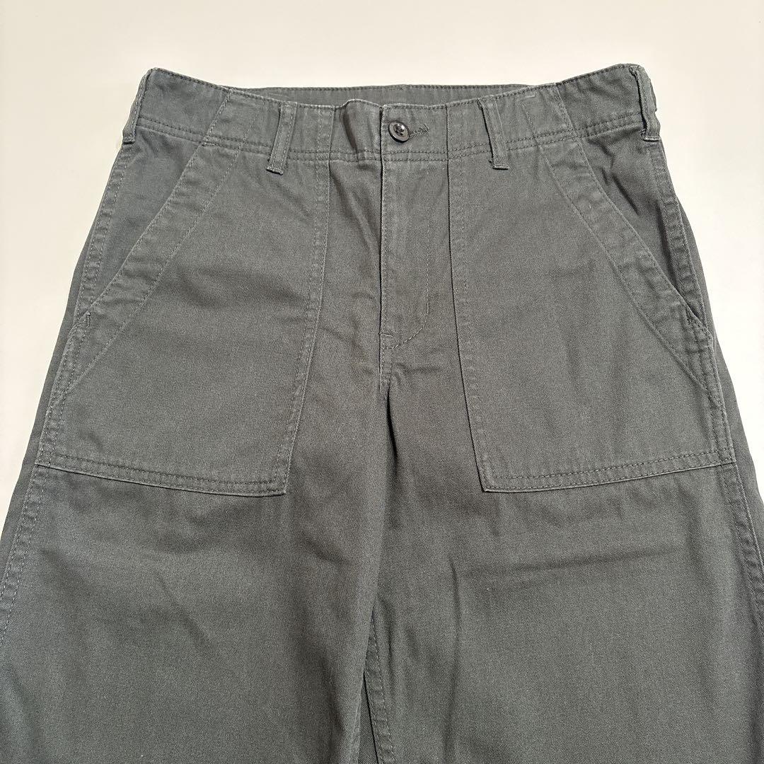 25AW スピックアンドスパン ルーズベイカーパンツ グレー 38 チャコール