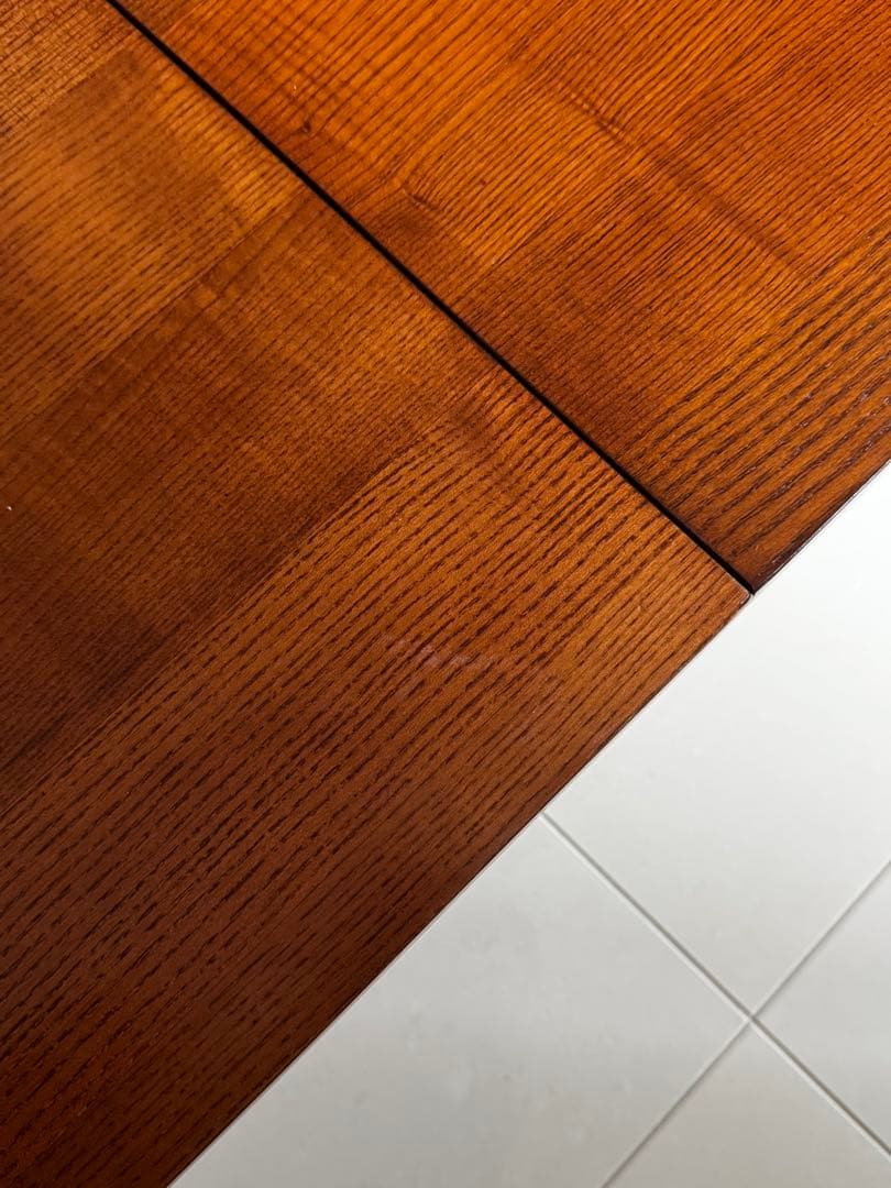 3段階伸縮　145・175・205cm木製ローテーブル　ダークブラウン