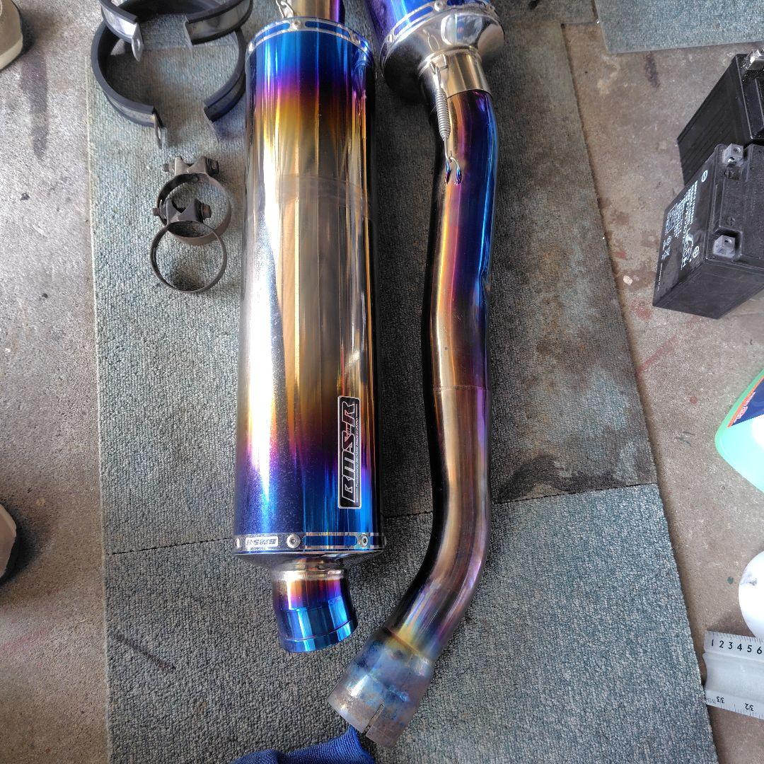 zzr1400取り外し スリップオンマフラーzx14