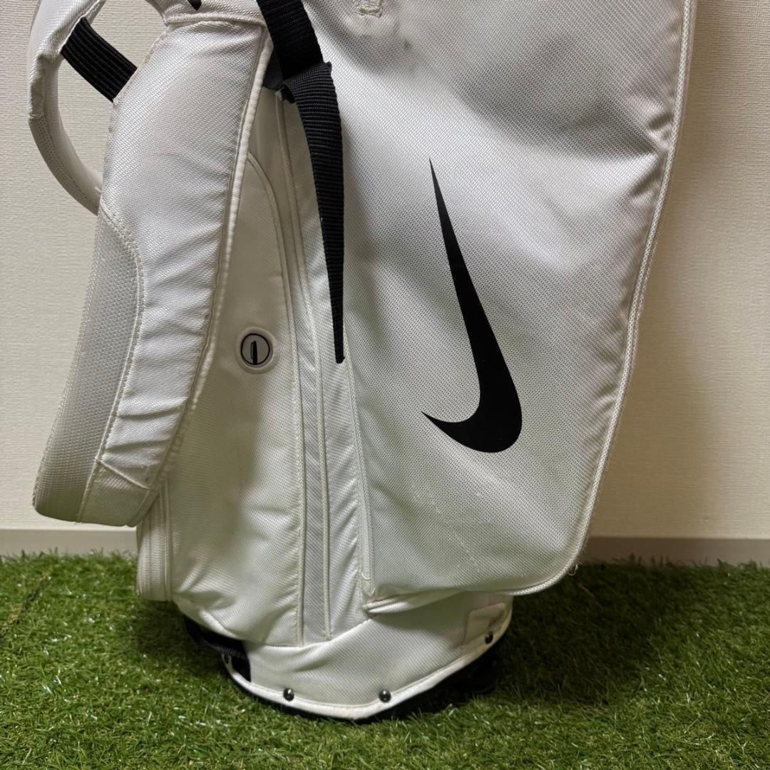 NIKE ナイキ スタンド式 キャディバッグ ゴルフバッグ ホワイト 2.0kg