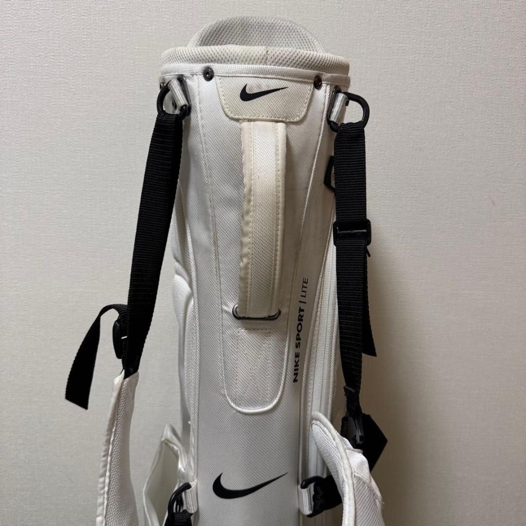 NIKE ナイキ スタンド式 キャディバッグ ゴルフバッグ ホワイト 2.0kg