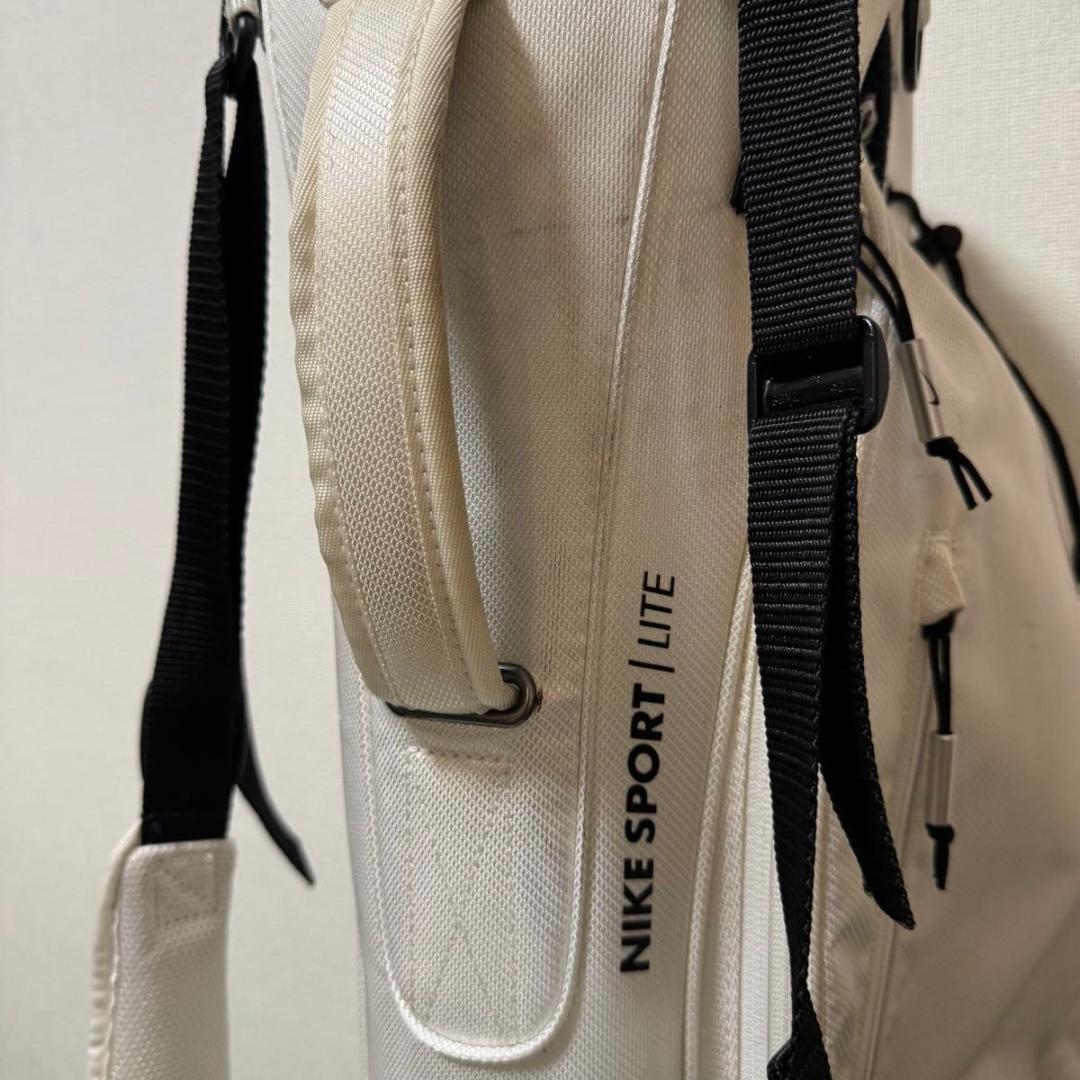 NIKE ナイキ スタンド式 キャディバッグ ゴルフバッグ ホワイト 2.0kg