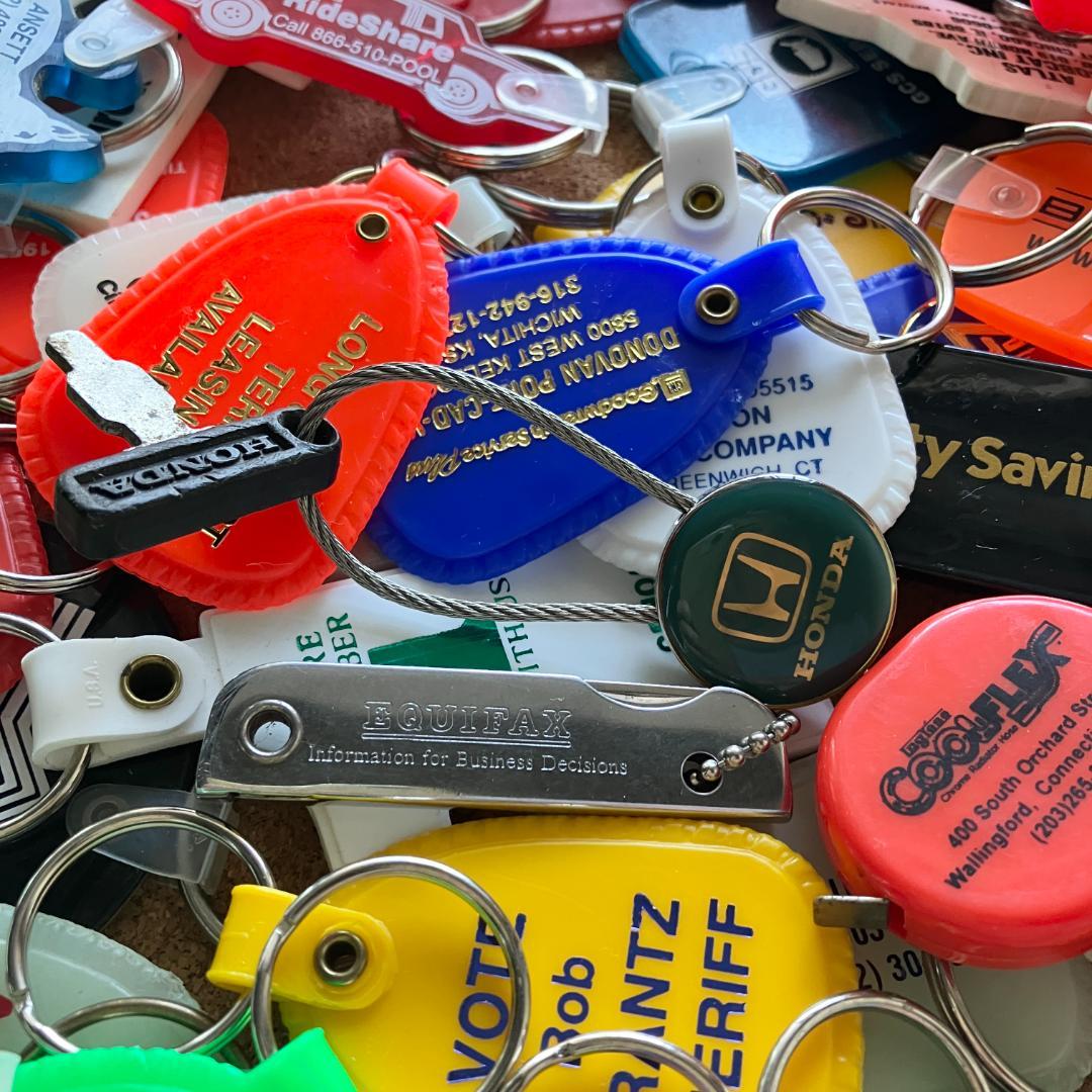 アメリカのキーリング80個★vintage／まとめ売り／企業物／ノベルティ／広告