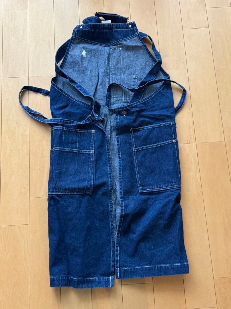 新品　RALPH LAUREN ダークデニム オーバーオールエプロン　タグ付