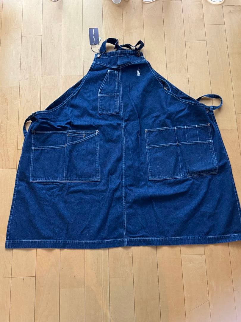 新品　RALPH LAUREN ダークデニム オーバーオールエプロン　タグ付