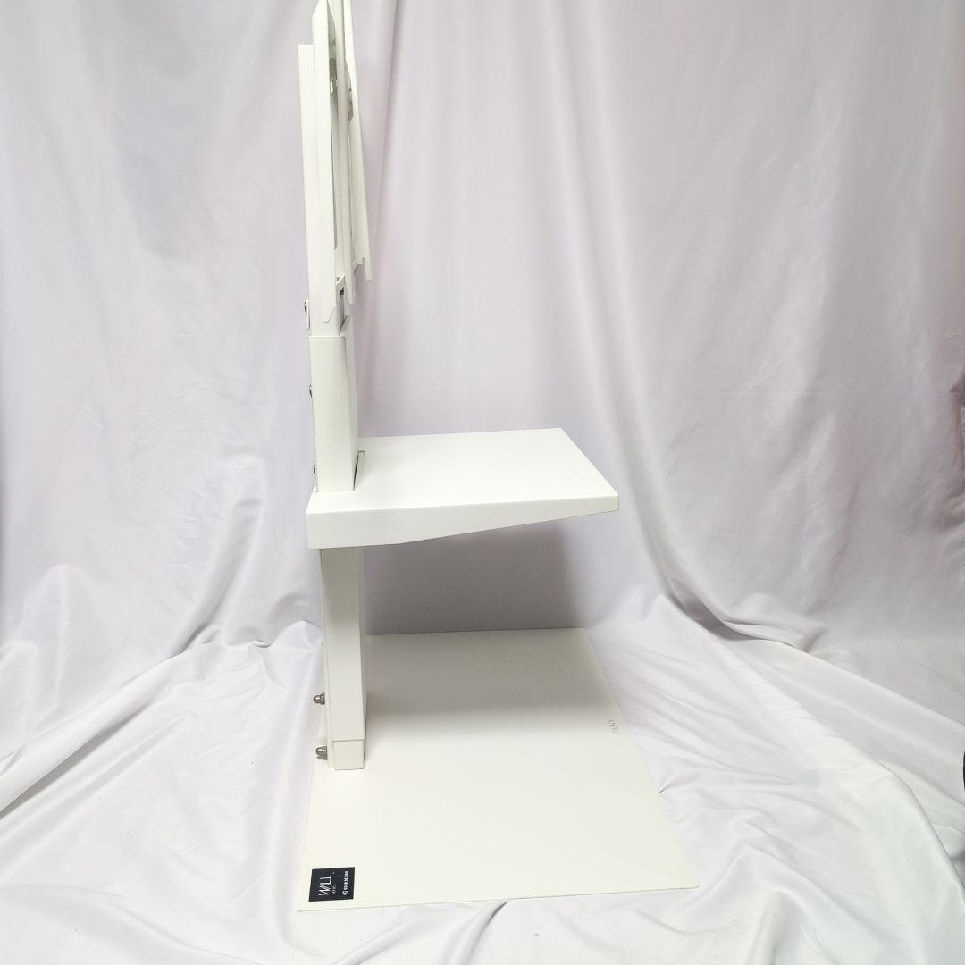 EQUALS イコールズ　テレビ台　サテンホワイト　ロータイプ　棚付き