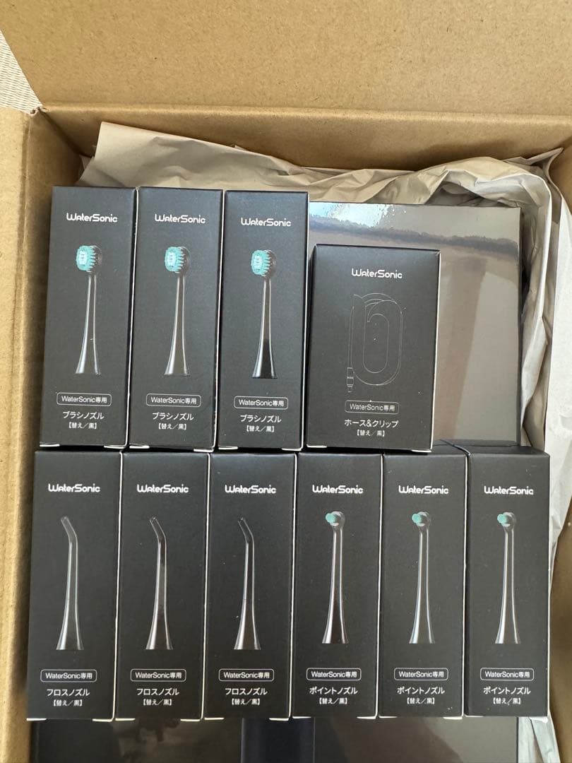 WaterSonic 音波振動歯ブラシ ブラック　セット