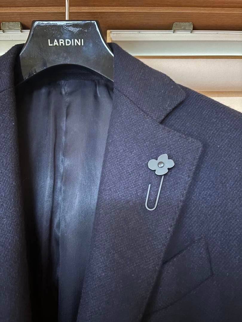 LARDINI ネイビー チェスターコート サイズ46