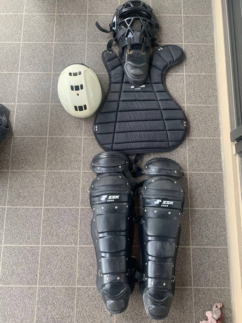 キャッチャー防具セット ブラック　収納袋付き