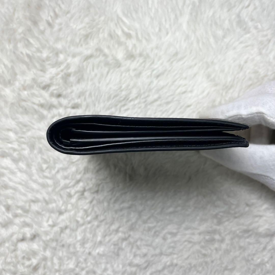 一撃BALENCIAGA 折り財布　レザー　ブラック