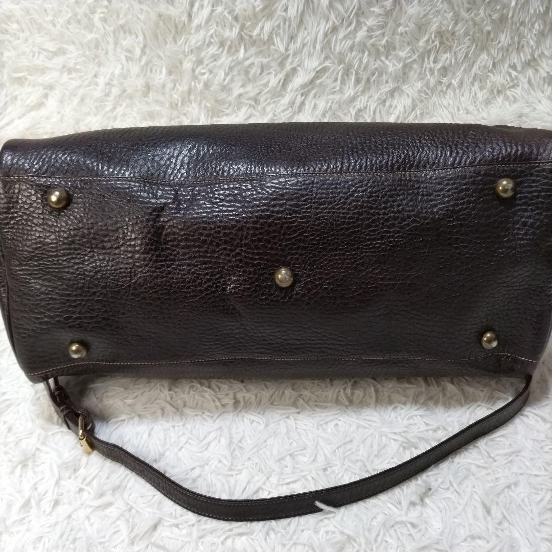 キタムラ　レザーボストンバッグ　南京錠　大容量　旅行　シボ革　ショルダーバッグ