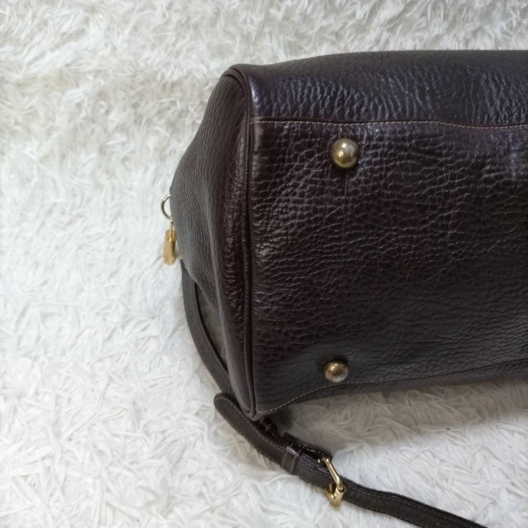 キタムラ　レザーボストンバッグ　南京錠　大容量　旅行　シボ革　ショルダーバッグ