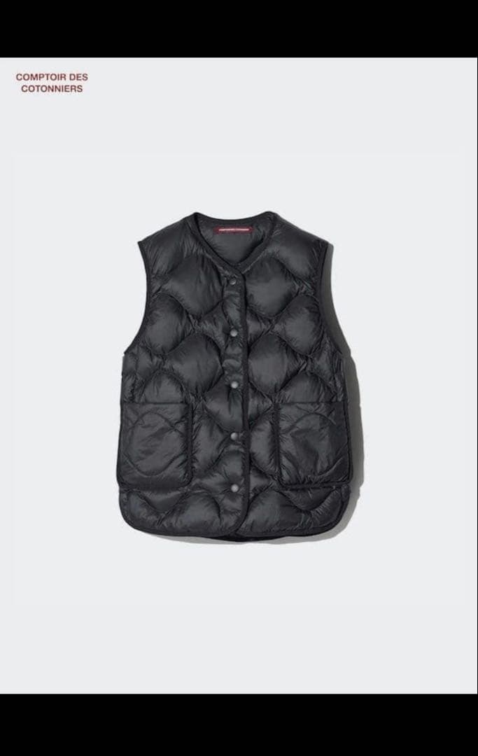 美品COMPTOIR DES COTONNIERSウルトラライトダウンベスト