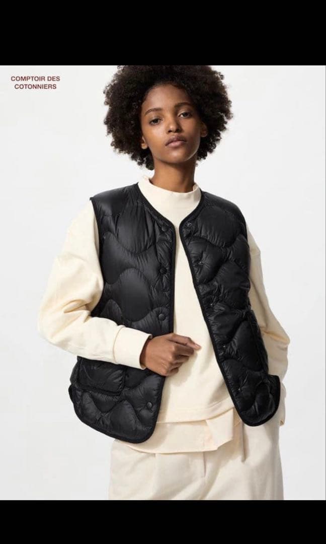 美品COMPTOIR DES COTONNIERSウルトラライトダウンベスト
