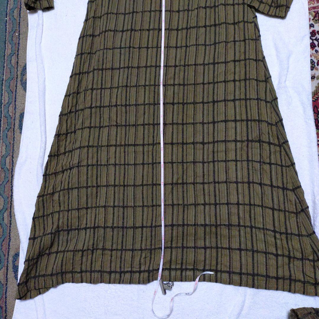 ヨーガンレール　茶系　ロングワンピース 大判ストール付き