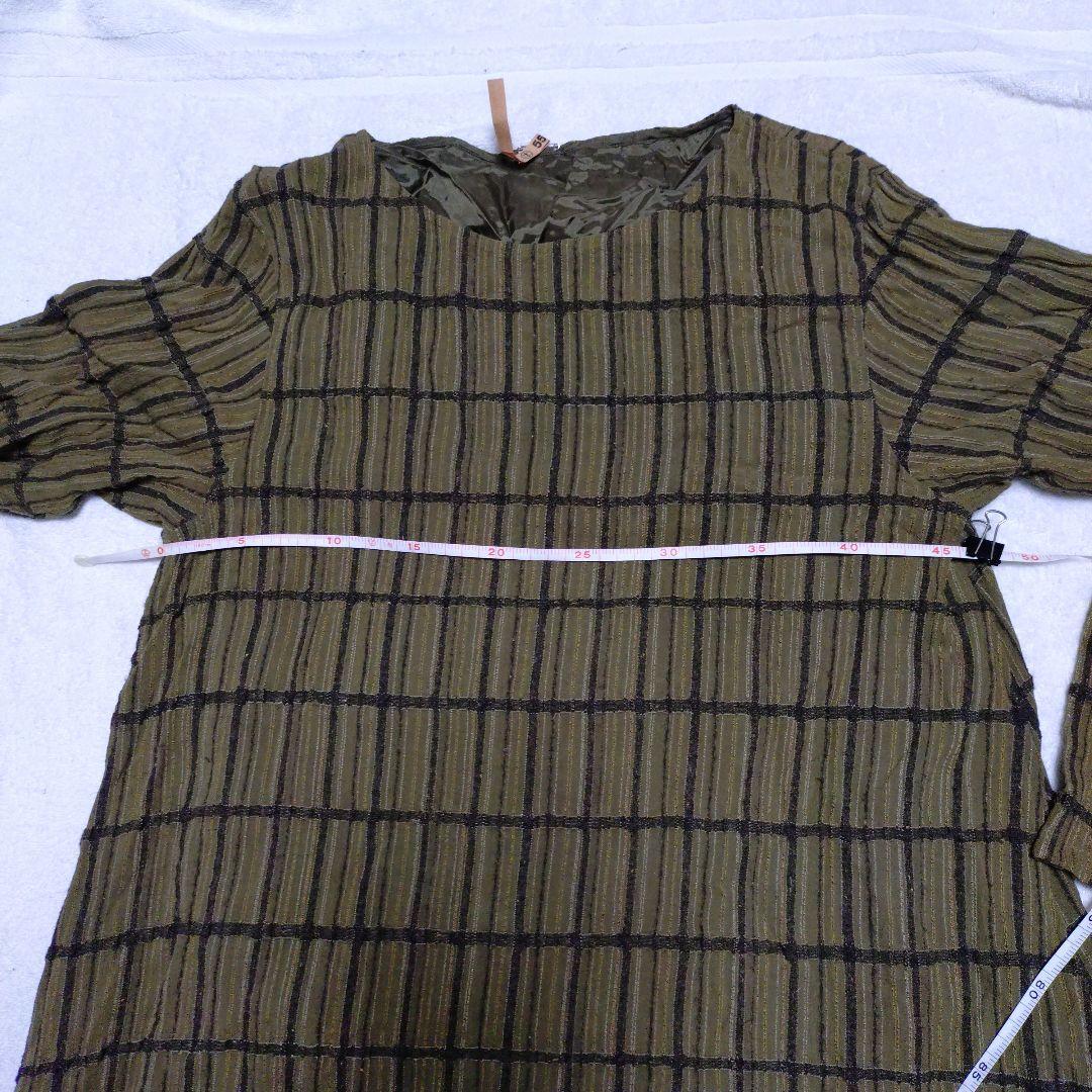 ヨーガンレール　茶系　ロングワンピース 大判ストール付き