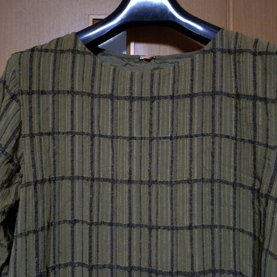 ヨーガンレール　茶系　ロングワンピース 大判ストール付き