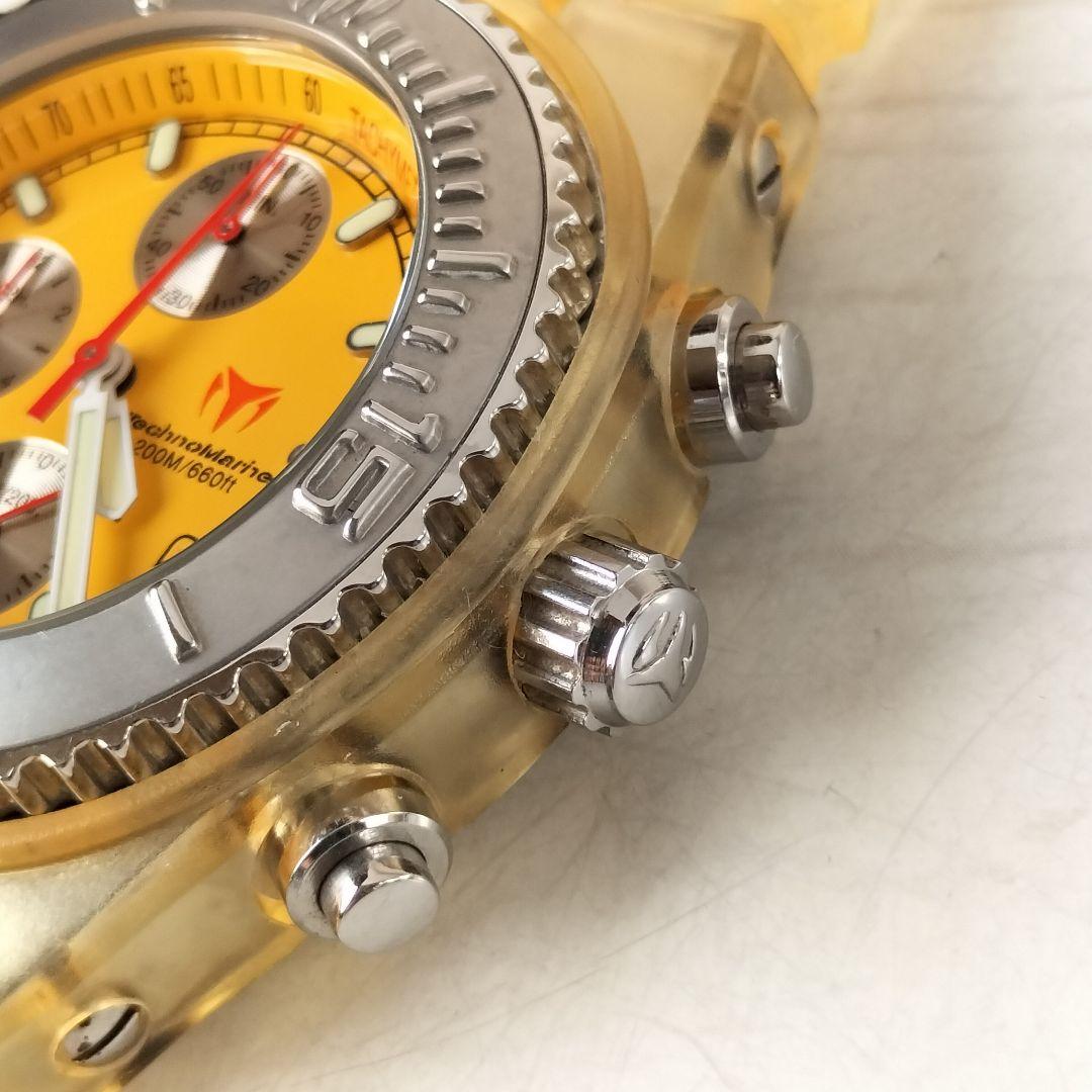 テクノマリーン　クロノグラフ　ダイバーズ　難あり　クオーツ稼働品
