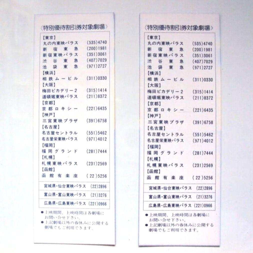 風の谷のナウシカ　特別優待割引券　絵コンテ初版　絶版　宮崎駿　しおり2枚付き