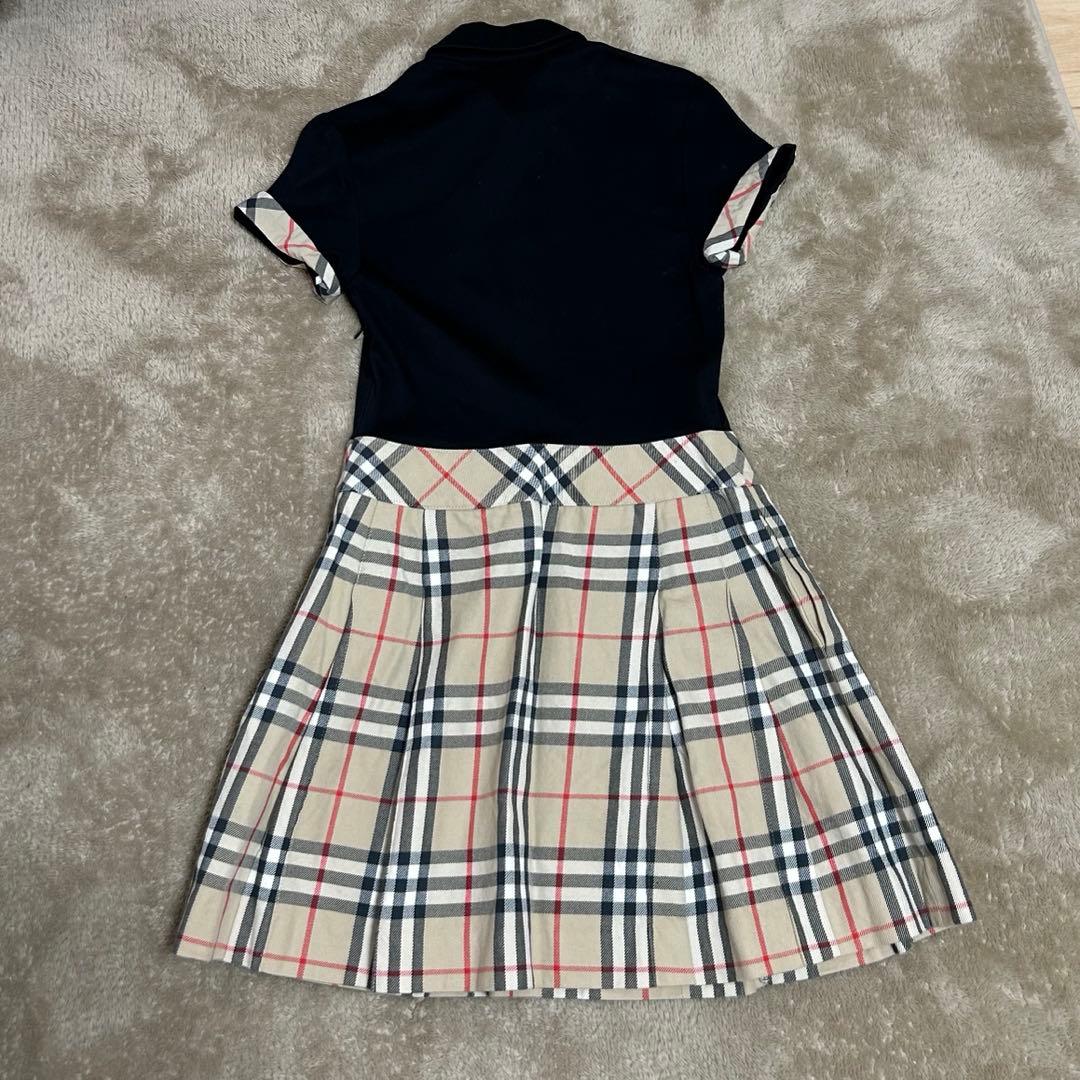150㎝　バーバリーロンドンノバチェックドッキングワンピース