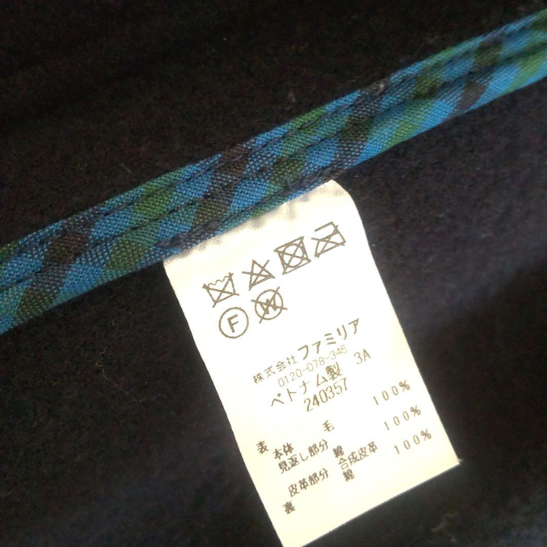 familiar ネイビー フード付きダッフルコート　現行　美品　ファミリア