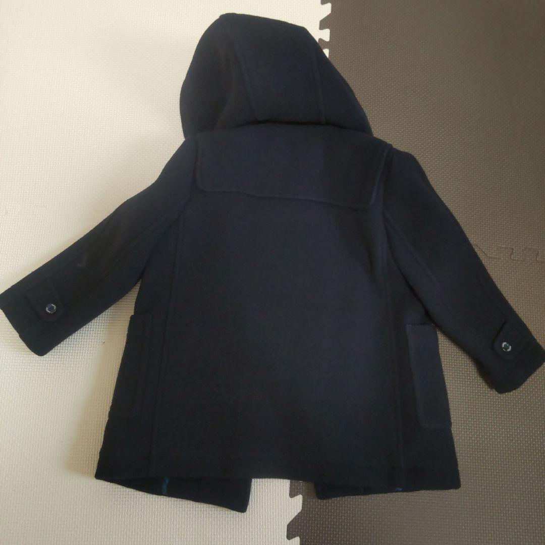 familiar ネイビー フード付きダッフルコート　現行　美品　ファミリア