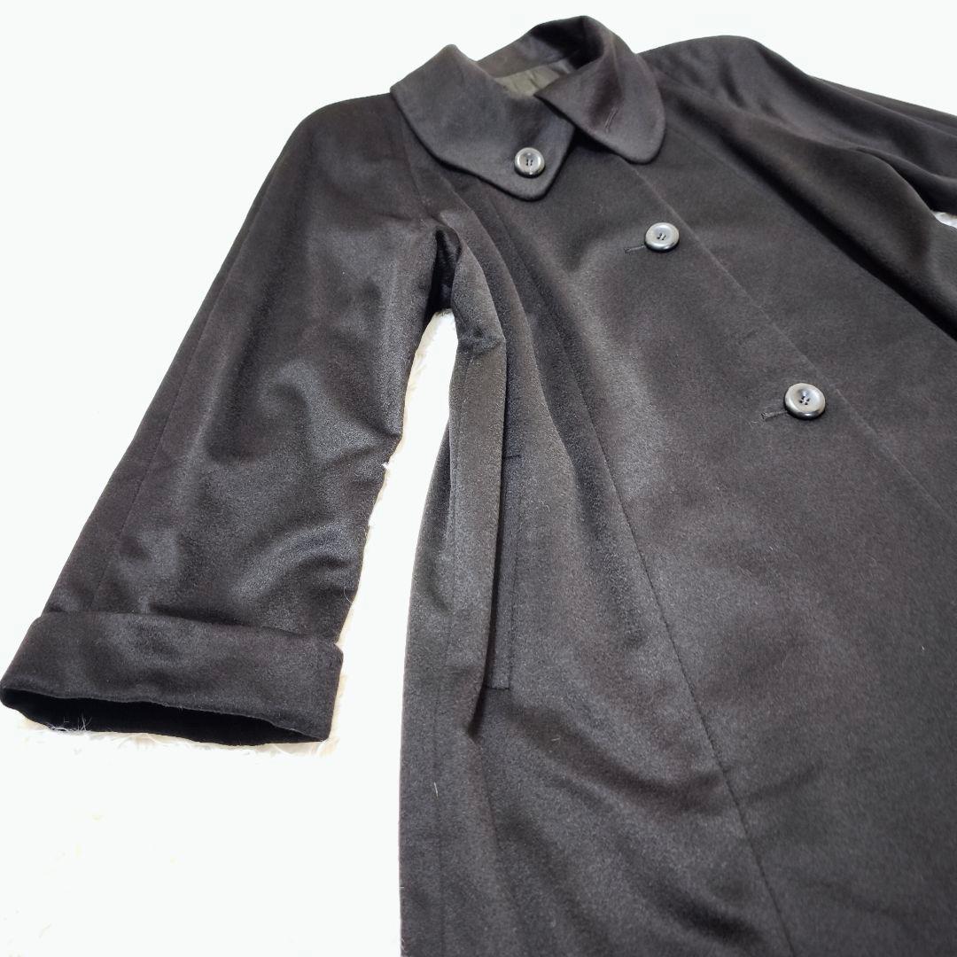 【未使用級】コロンボ COLOMBO ピュアカシミヤ100% ロングコート42黒