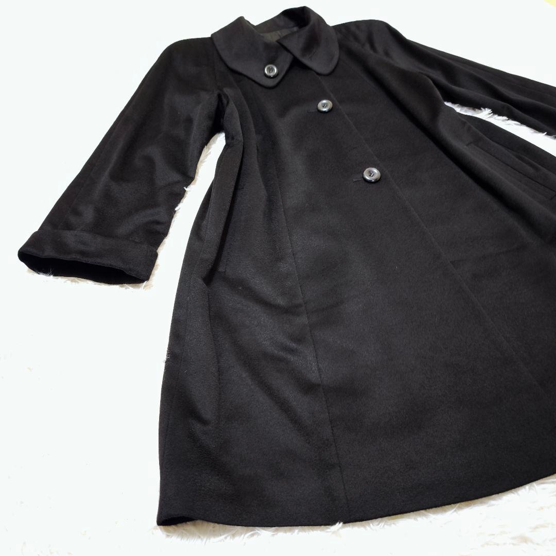 【未使用級】コロンボ COLOMBO ピュアカシミヤ100% ロングコート42黒