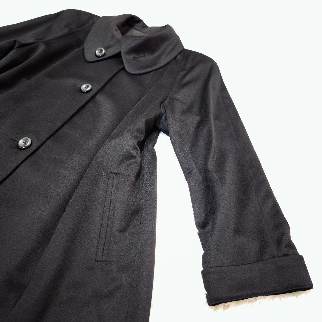 【未使用級】コロンボ COLOMBO ピュアカシミヤ100% ロングコート42黒