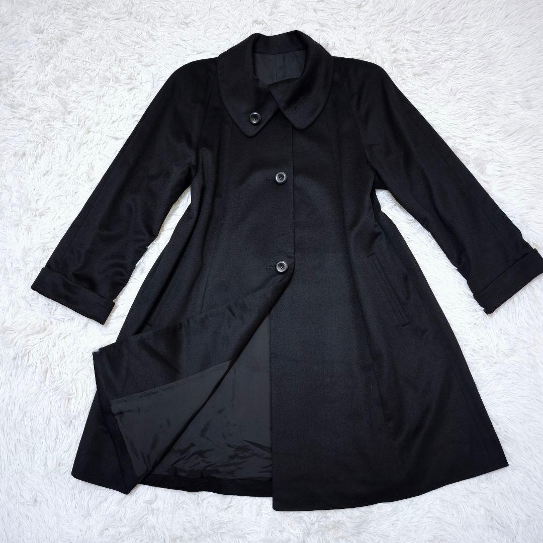 【未使用級】コロンボ COLOMBO ピュアカシミヤ100% ロングコート42黒