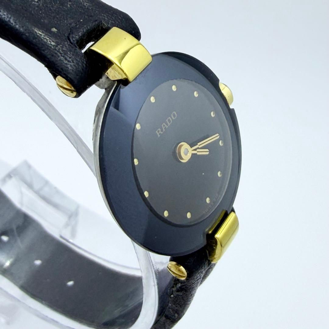 【稼働 新品電池】 RADO ラウンド クオーツ レディース 腕時計