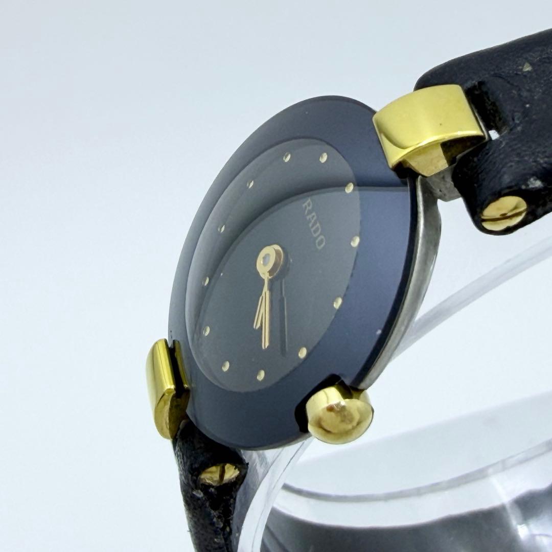 【稼働 新品電池】 RADO ラウンド クオーツ レディース 腕時計