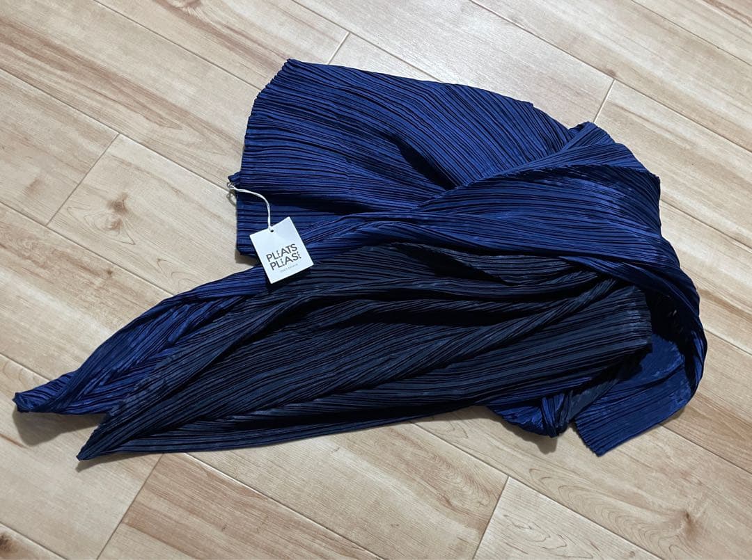 【新品未使用】PLEATS PLEASE ストール変形バイカラー