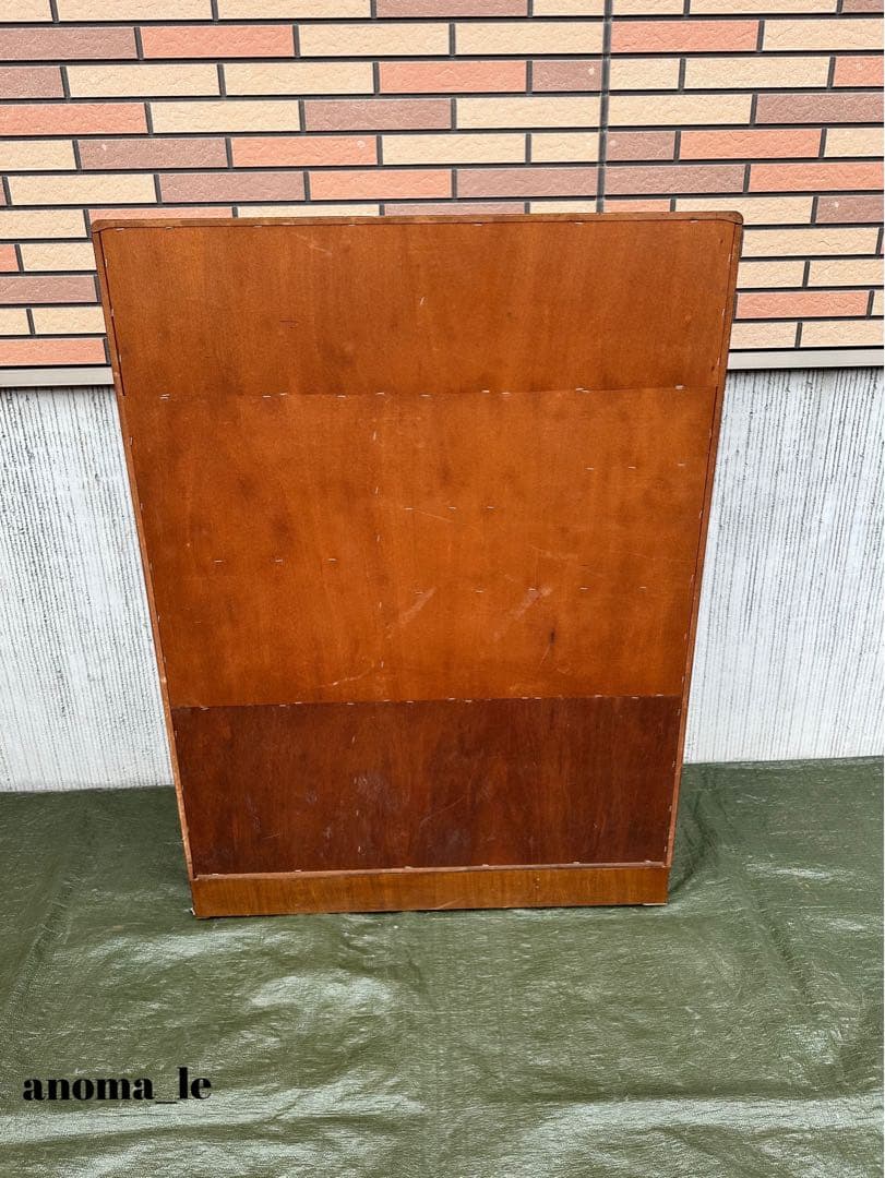 【茶箪笥】国産　木製　違い棚　引き戸　収納棚　水屋箪笥　和家具◎