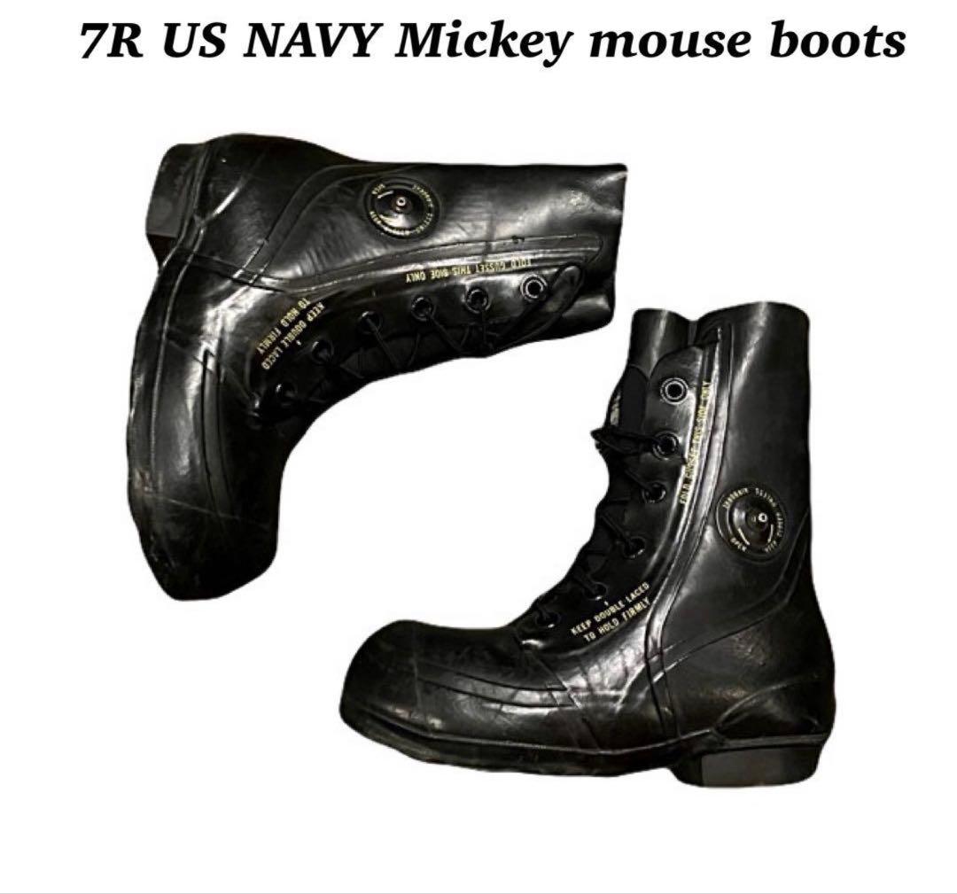 7R US NAVY ミッキーマウスブーツ バニーブーツ 米軍 アメリカ軍