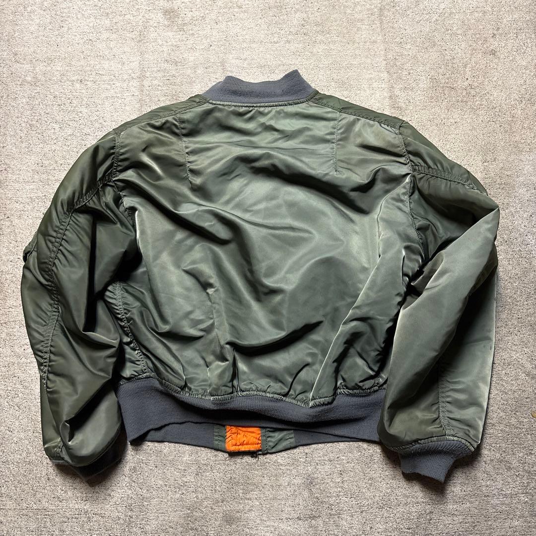 MA-1 ALPHA 80s〜90s USA製 旧タグ 3本線 短丈